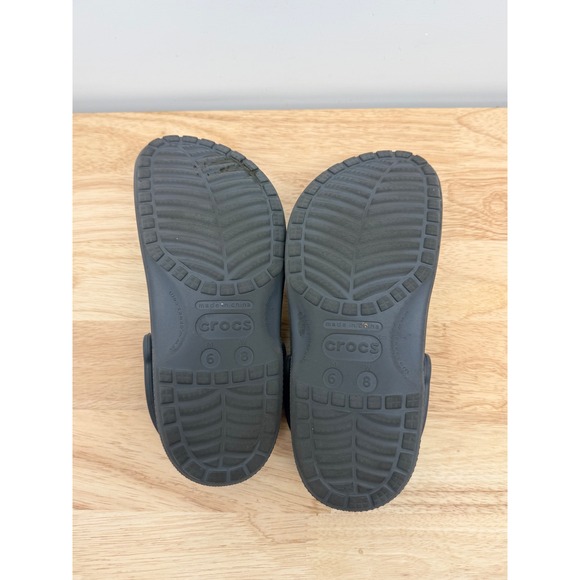 Crocs Classic Clog Womens Dark Gray Charms Comfortable Casual Shoes Size 8 #62 - Picture 6 of 7